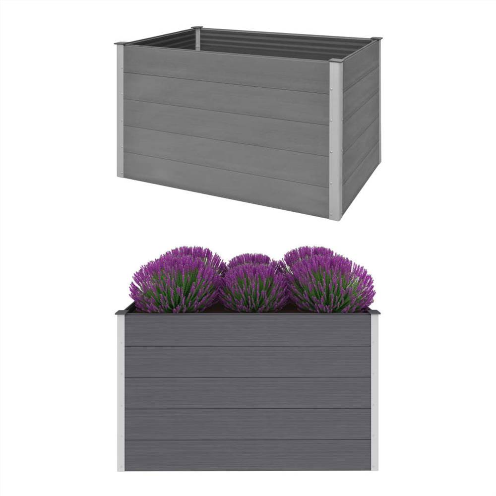 

Garden Raised Bed WPC 150x100x91 cm Grey