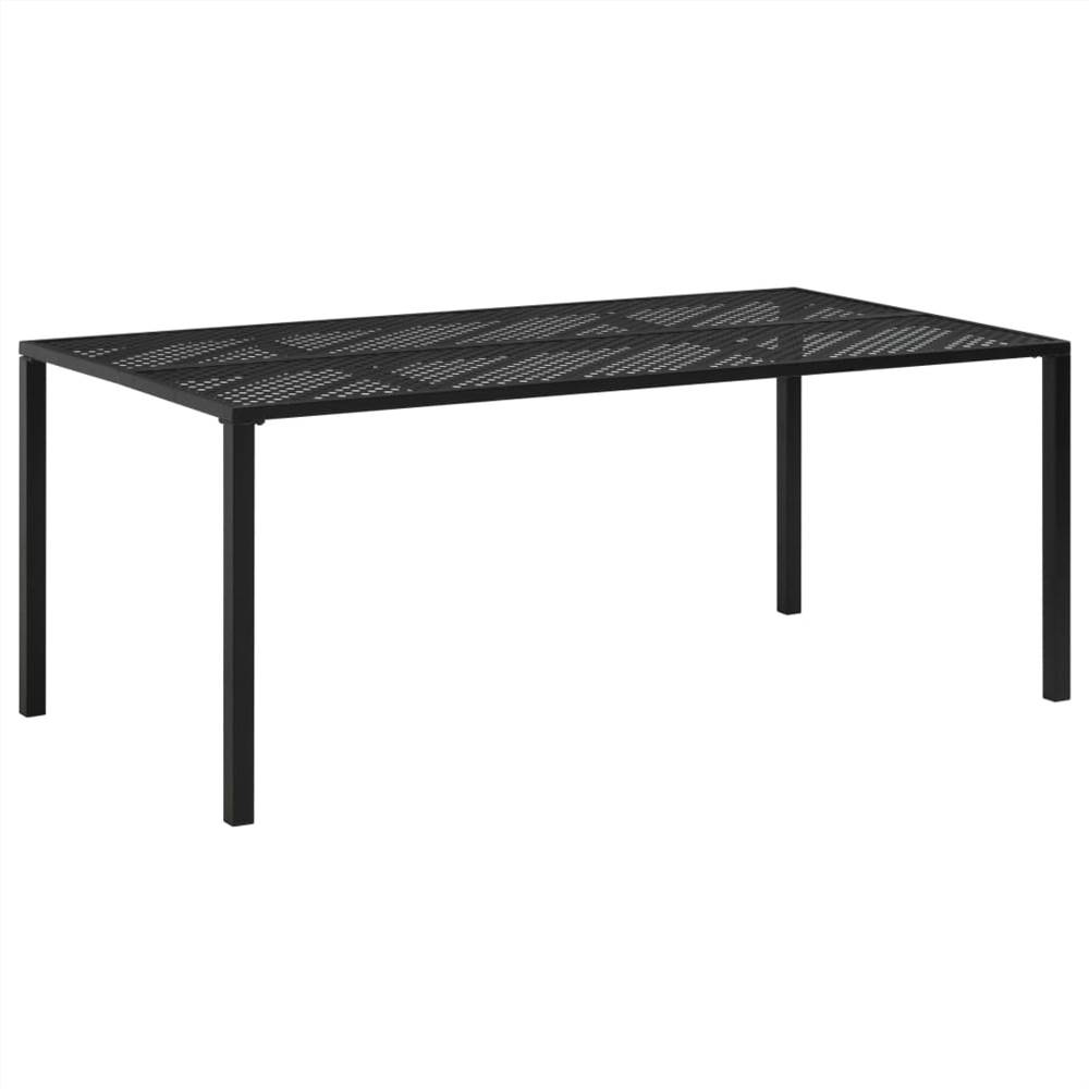 

Garden Table Black 180x90x72 cm Steel