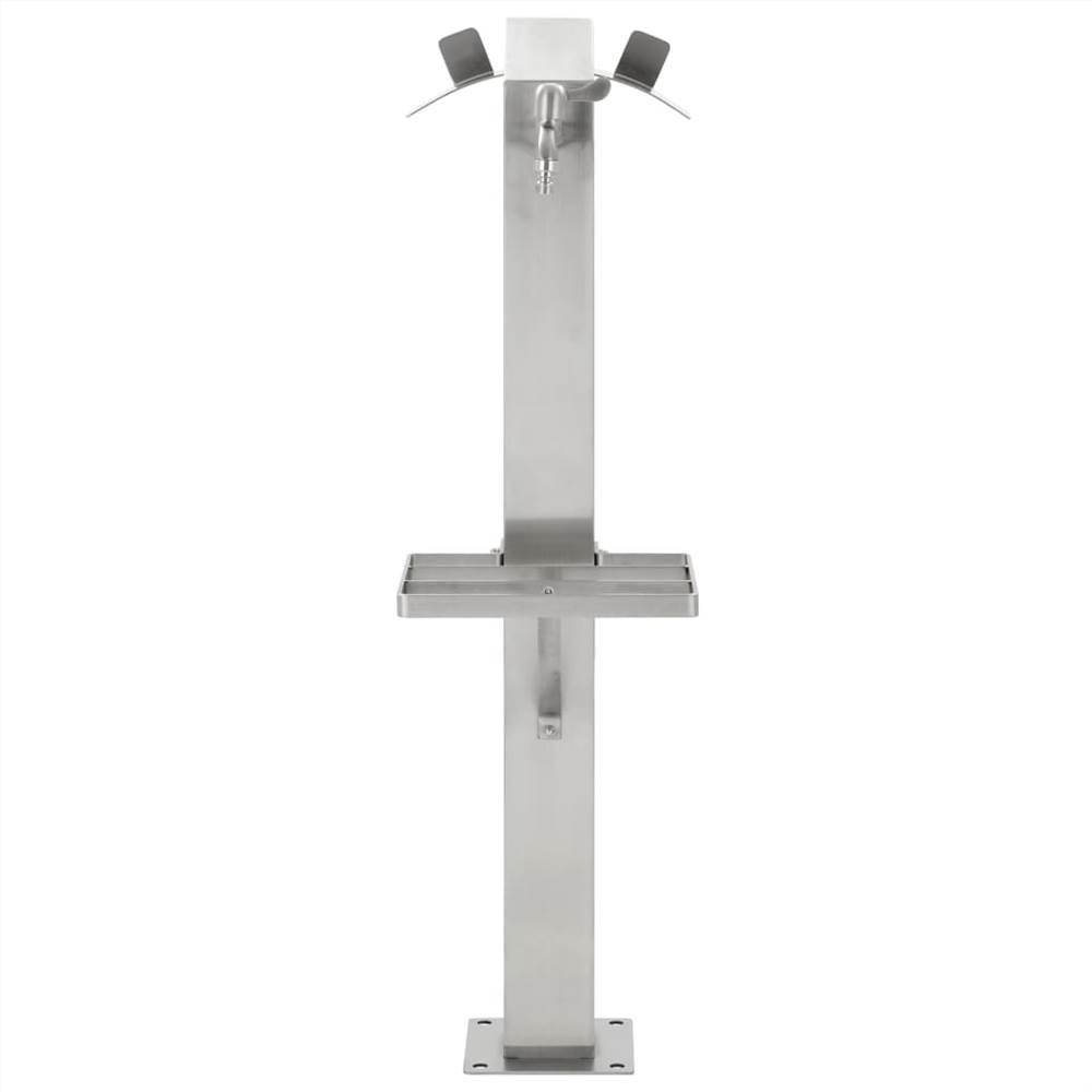 Garden Water Column Stainless Steel Square 95 cm