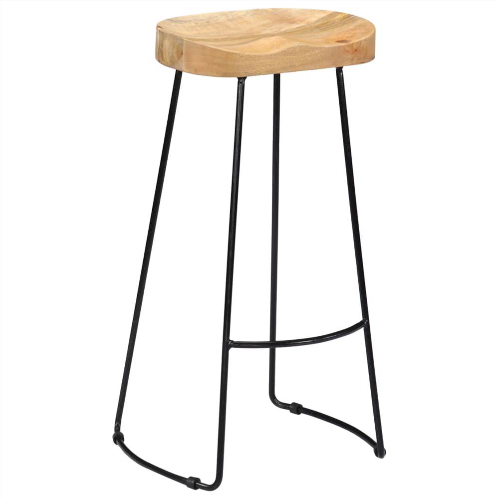 Gavin Bar Stools 2 Pcs Solid Mango Wood 16 Gavin Bar Stools 2 pcs Solid Mango Wood