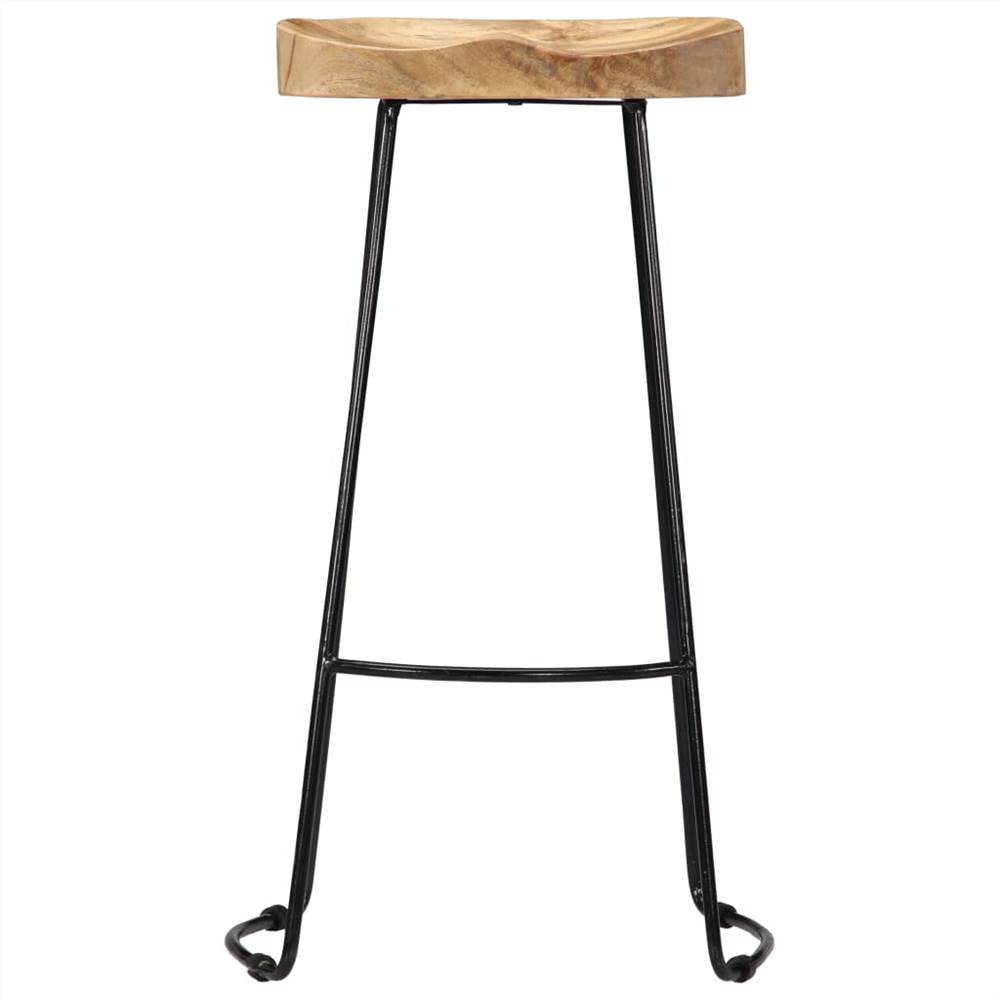 Gavin Bar Stools 2 Pcs Solid Mango Wood 8 Gavin Bar Stools 2 pcs Solid Mango Wood
