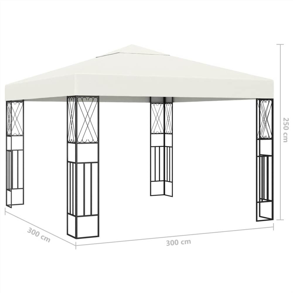 Gazebo 3x3 m Cream Fabric