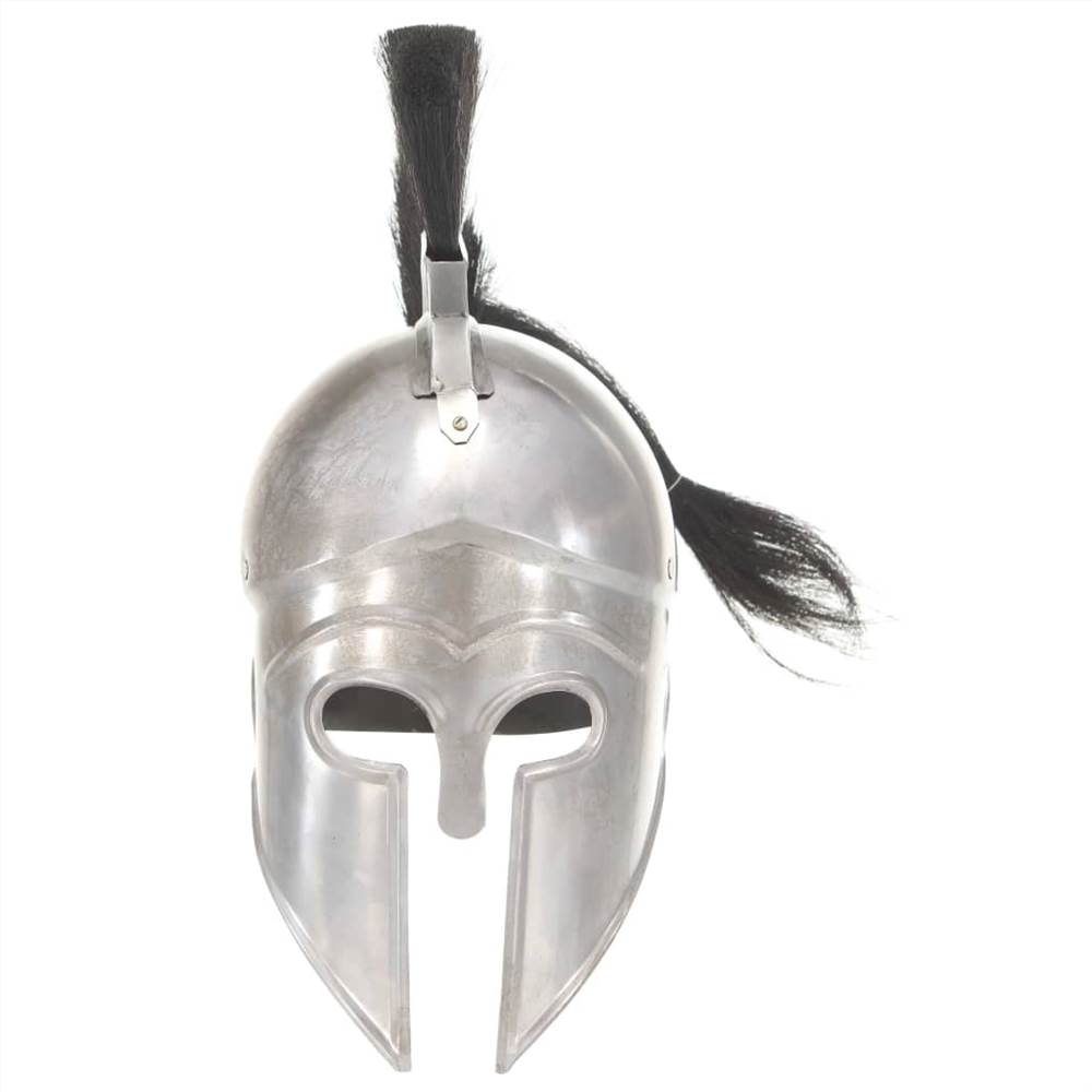 Greek Warrior Helmet Antique Replica LARP Silver Steel