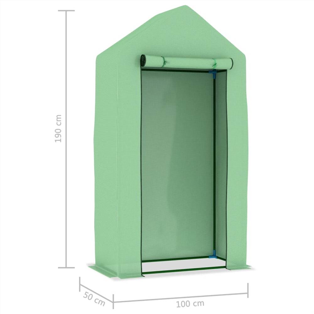 Greenhouse With Steel Frame 100 X 50 X 190 Cm 18 Greenhouse with Steel Frame 0.5 m? 1x0.5x1.9 m