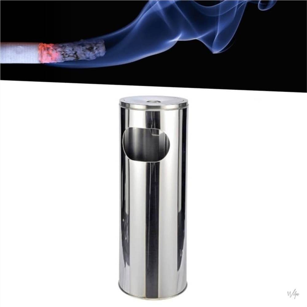 HI Stand Ashtray and Bin Silver 58 cm