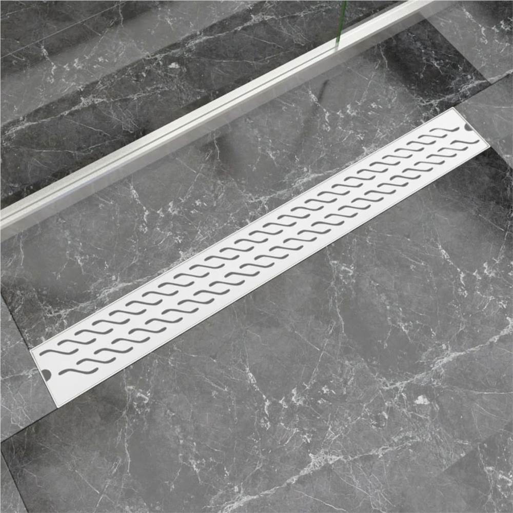 

Linear Shower Drain Wave 930x140 mm Stainless Steel