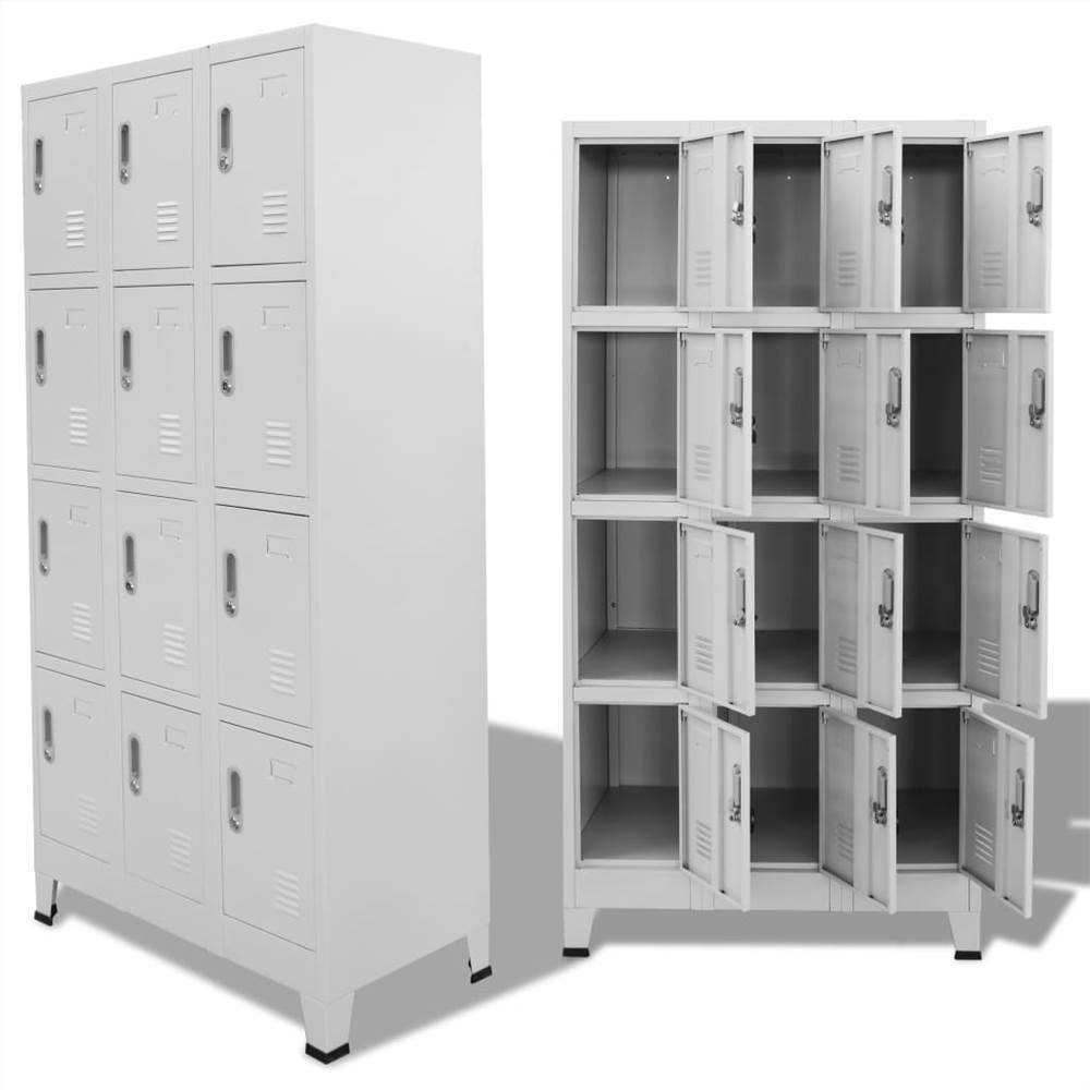 Locker Cabinet With 12 Compartments 90x45x180 Cm