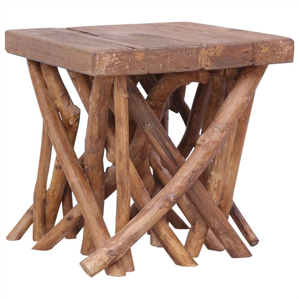 Table Basse Log 40x40x40 cm Bois Massif