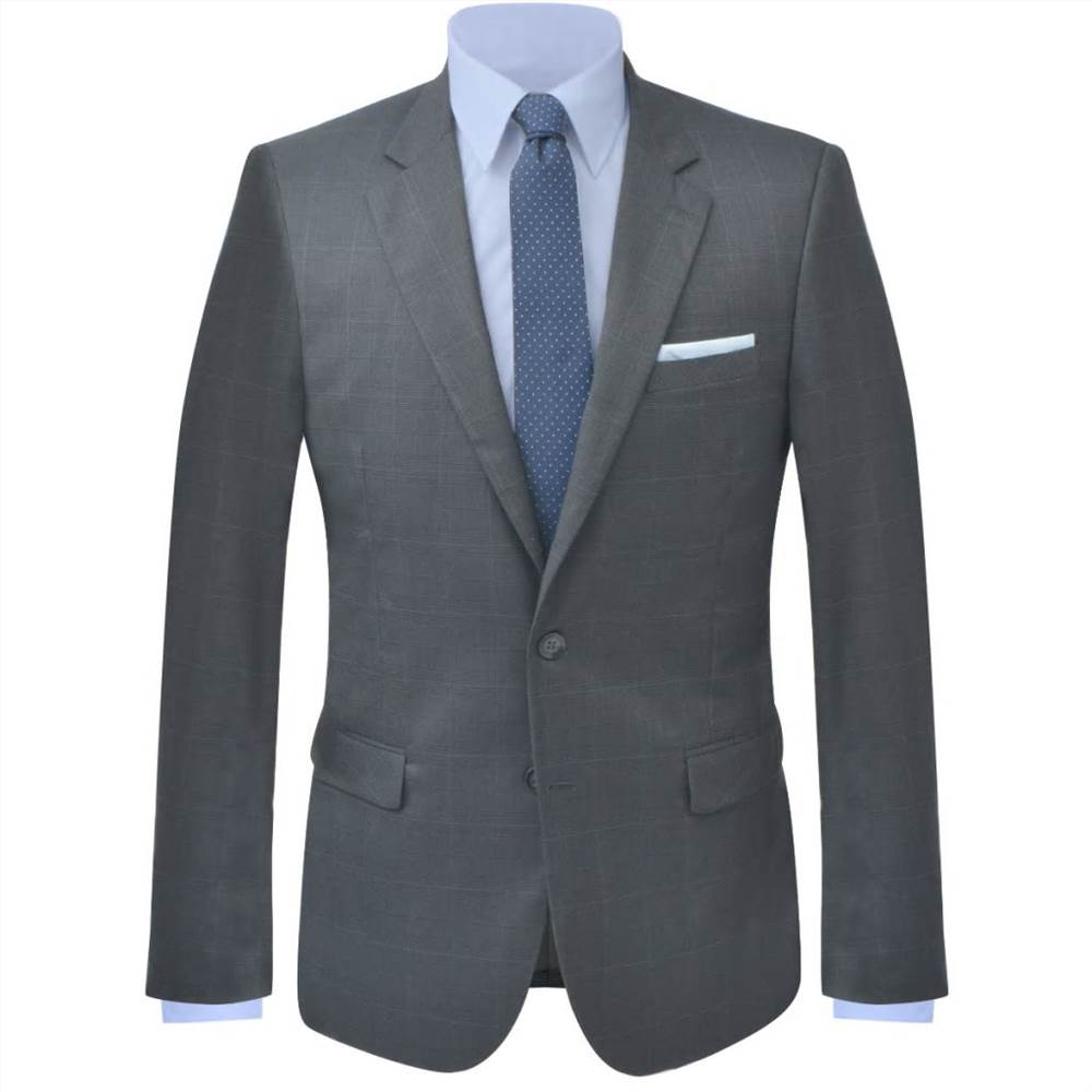 Mens Two Piece Checked Suit Anthracite Size 46