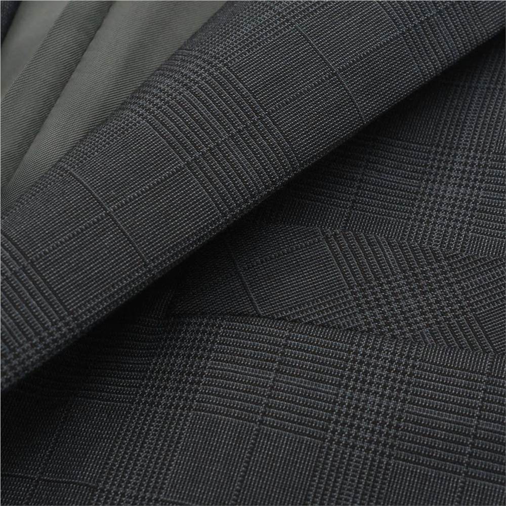 Mens Two Piece Checked Suit Anthracite Size 46