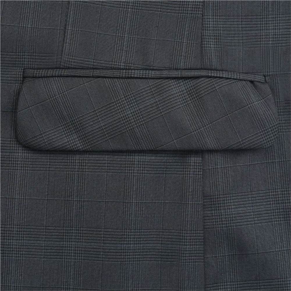 Mens Two Piece Checked Suit Anthracite Size 46