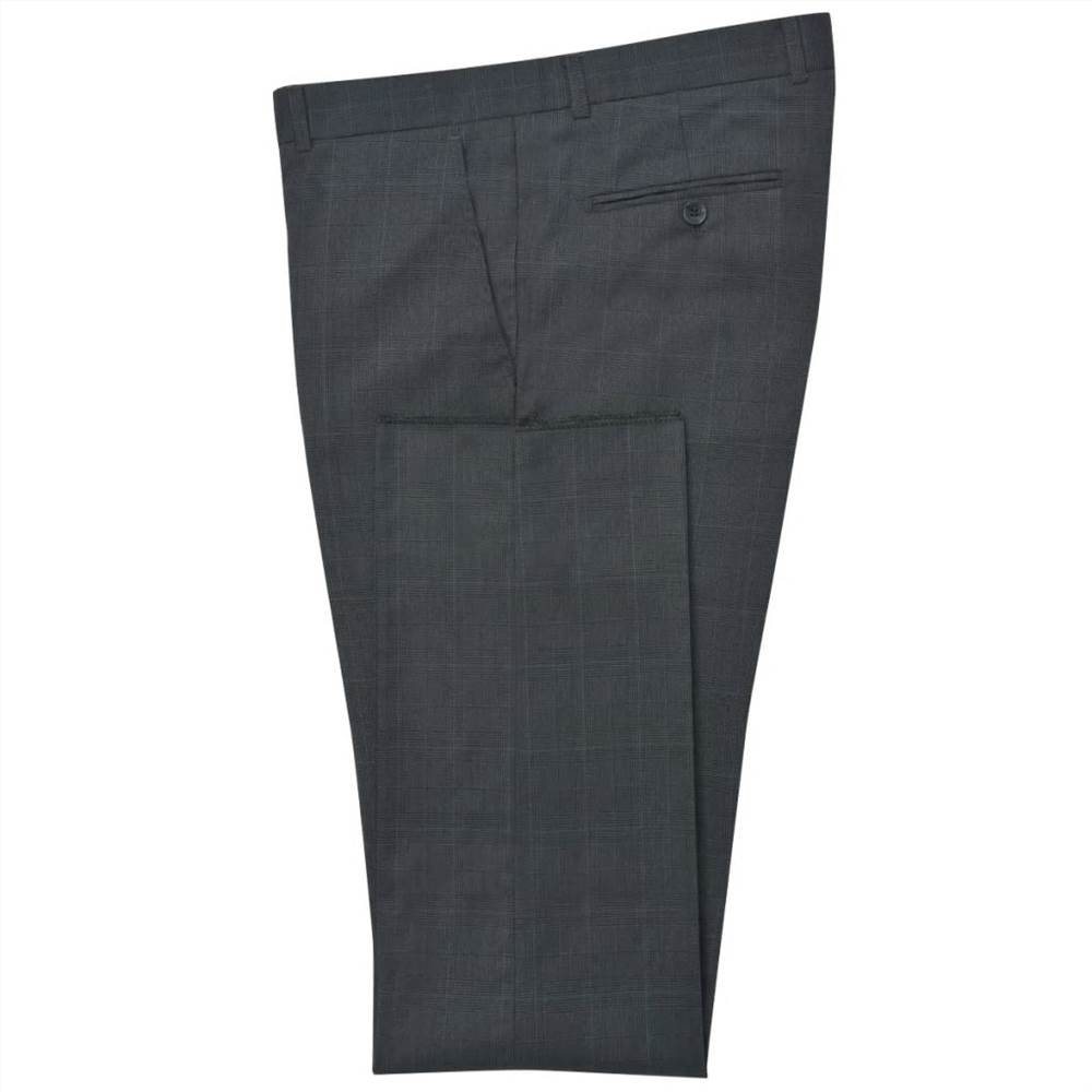 Mens Two Piece Checked Suit Anthracite Size 46
