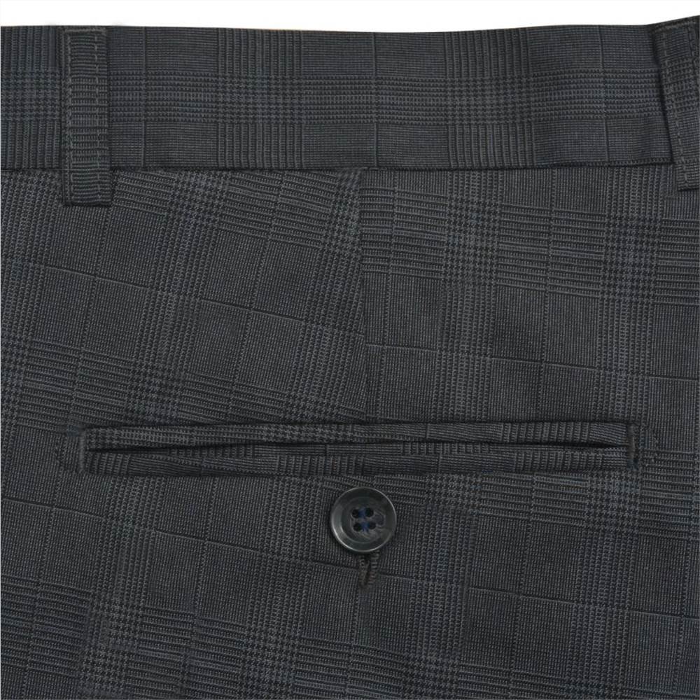 Mens Two Piece Checked Suit Anthracite Size 46