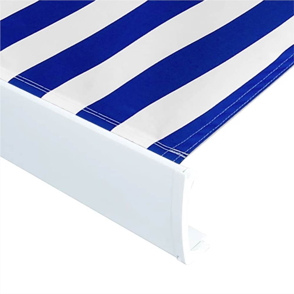 Motorised Cassette Awning 350x250 cm Blue and White