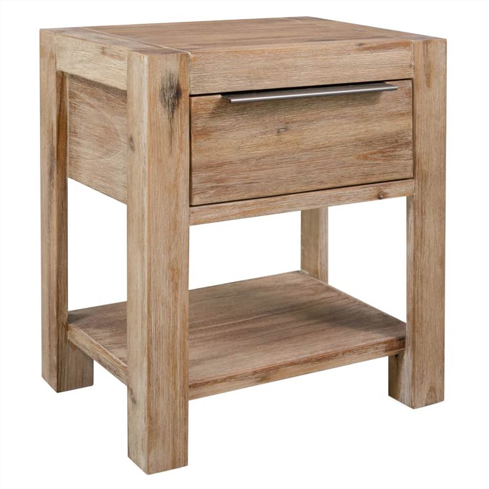 

Nightstand with Drawer 40x30x48 cm Solid Acacia Wood