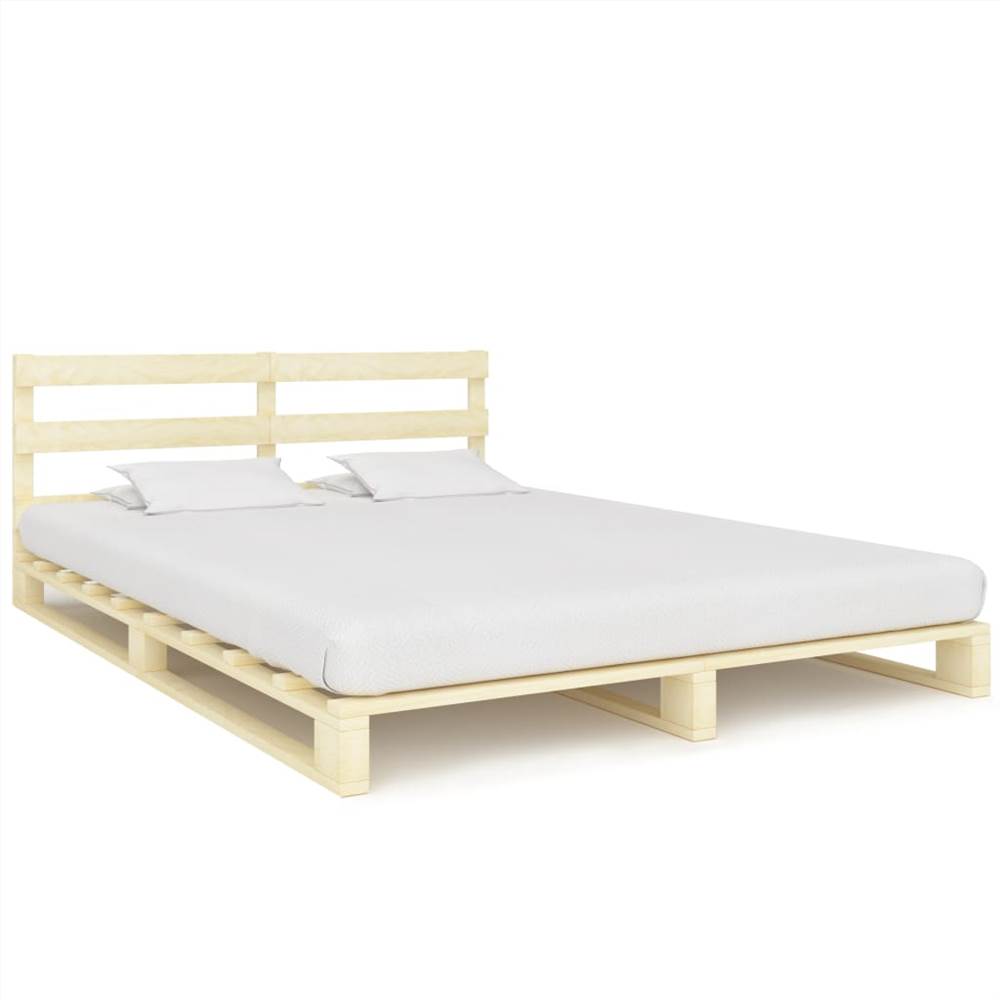 

Pallet Bed Frame Solid Pine Wood 140x200 cm