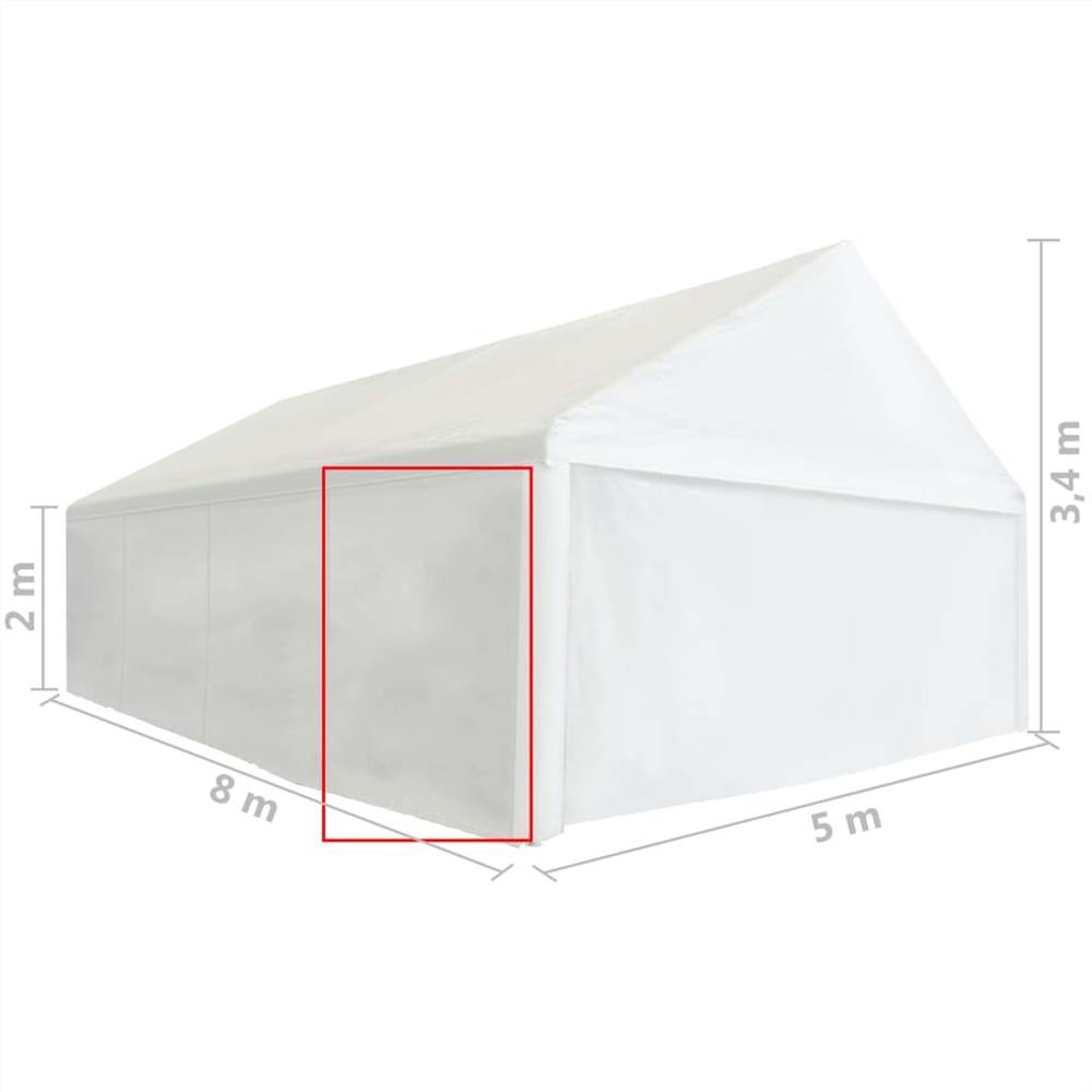 Party Tent PVC Side Panel 2x2 m White 550 g/m²