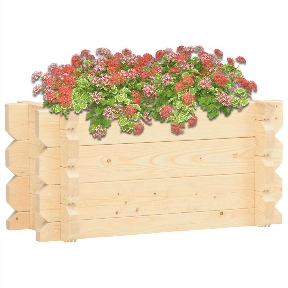 

Raised Bed 42 mm 100x50x47.3 cm Solid Spruce Wood