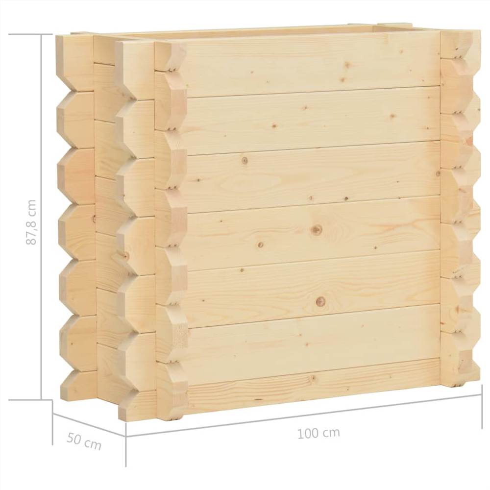 Raised Bed 42 mm 100x50x87.8 cm Solid Spruce Wood