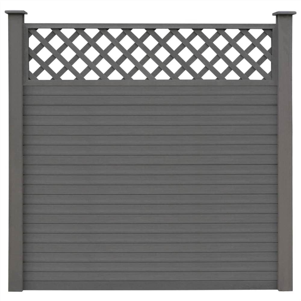 Replacement Fence Boards WPC 7 pcs 170 cm Grey