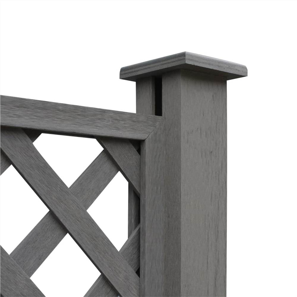 Replacement Fence Boards WPC 7 pcs 170 cm Grey