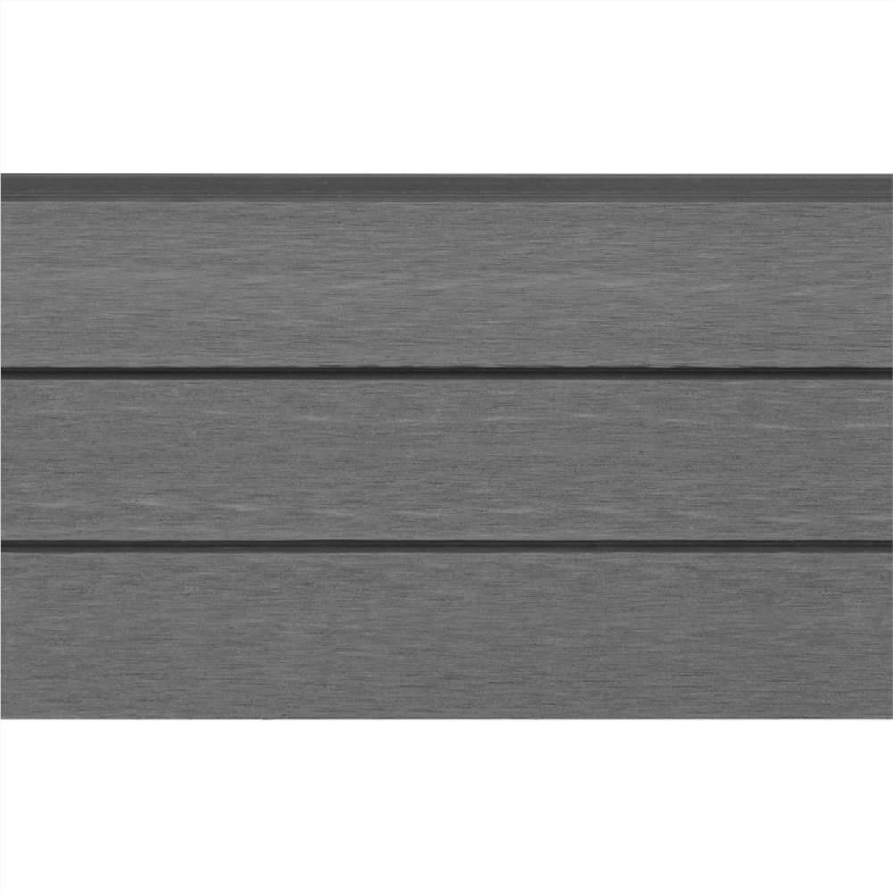 Replacement Fence Boards WPC 7 pcs 170 cm Grey