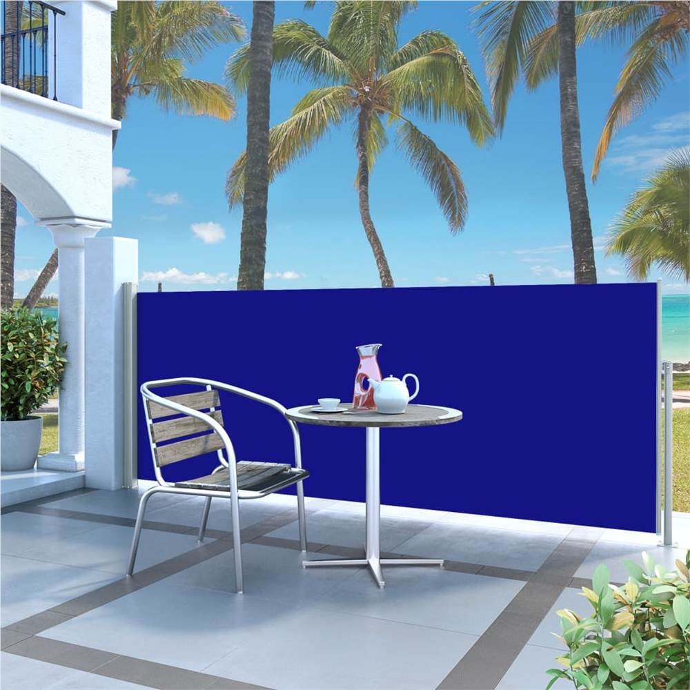 Retractable Side Awning 120 X 300 Cm Blue