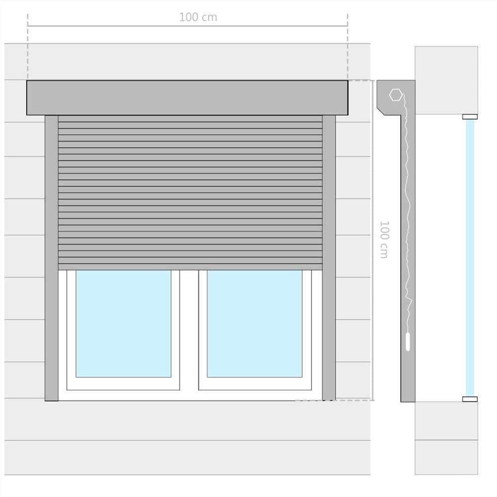 Roller Shutter Aluminium 100x100 cm Anthracite