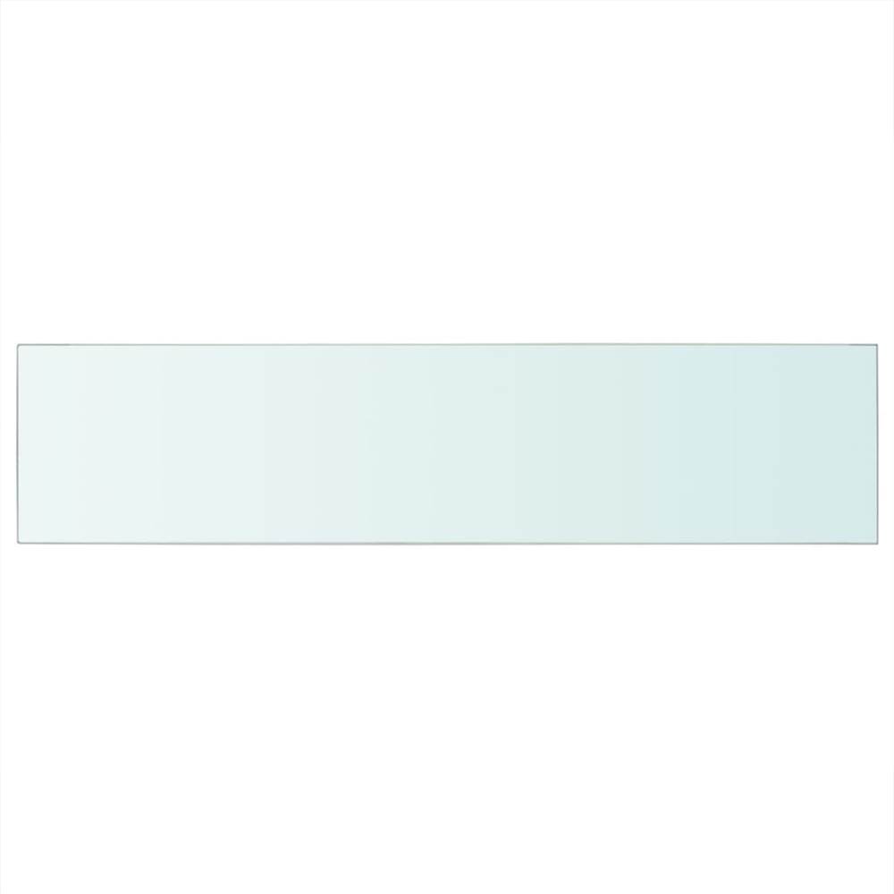 Shelves 2 pcs Panel Glass Clear 110x25 cm
