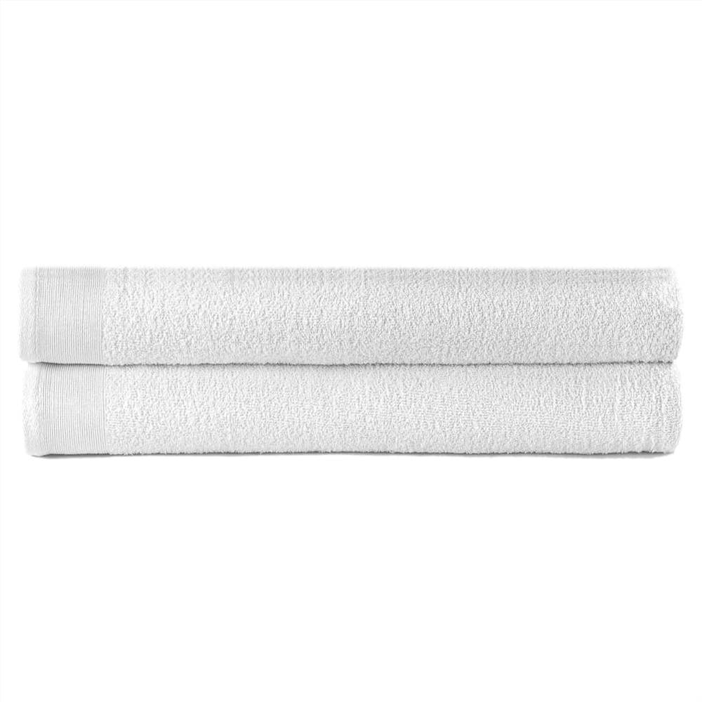 Shower Towels 2 pcs Cotton 450 gsm 70x140 cm White