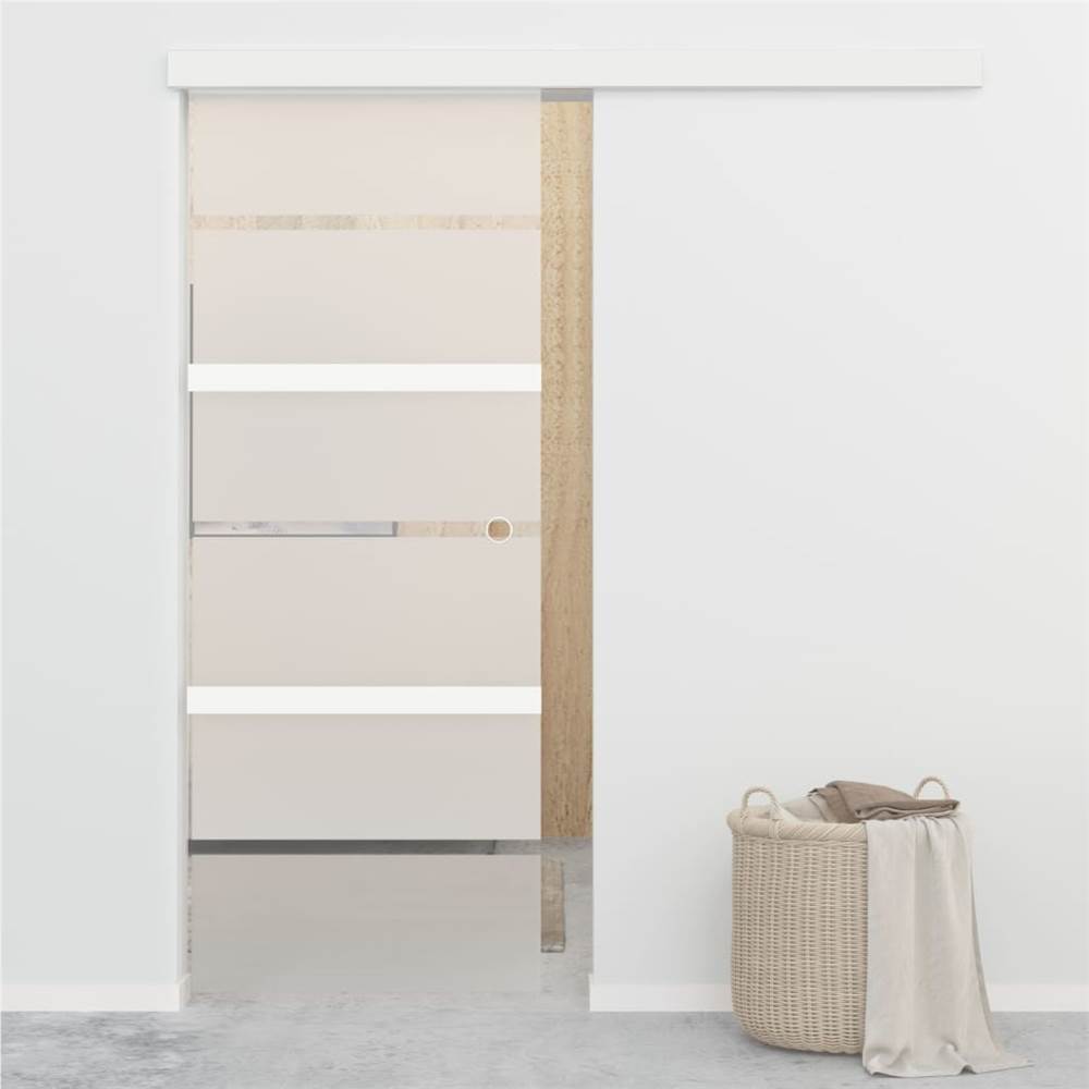 

Sliding Door ESG Glass and Aluminium 76x205 cm Silver