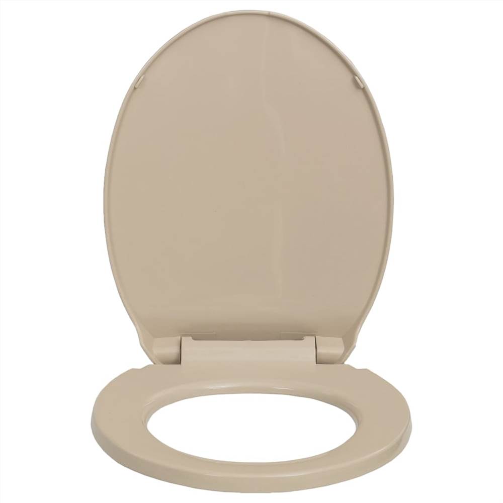 Soft-Close Toilet Seat Quick Release Beige Oval