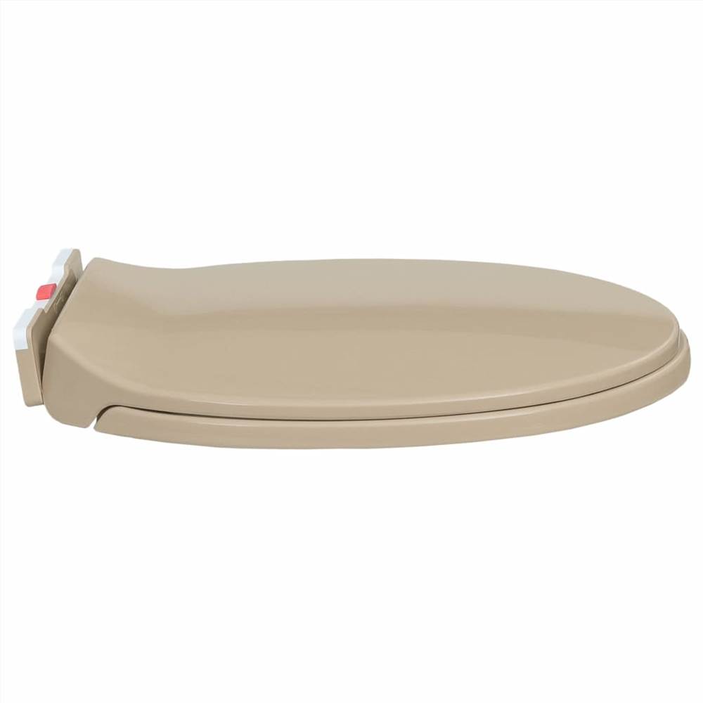 Soft-Close Toilet Seat Quick Release Beige Oval