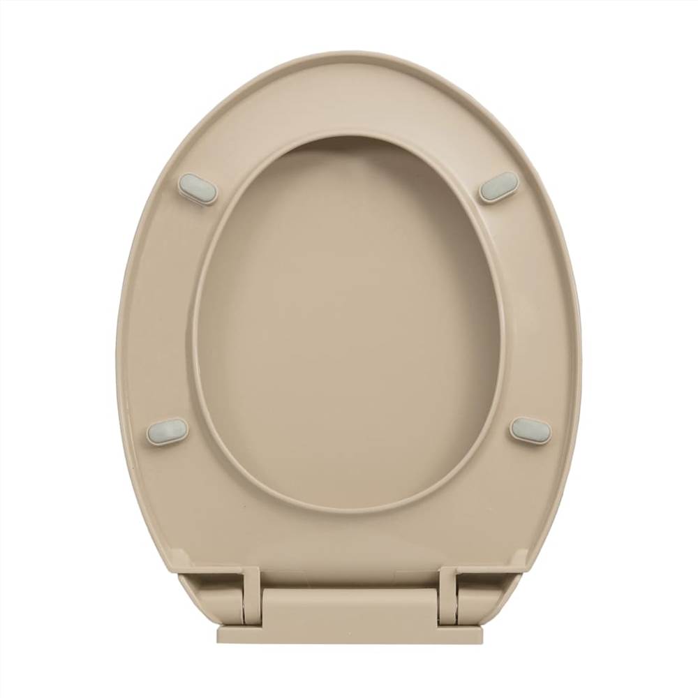 Soft-Close Toilet Seat Quick Release Beige Oval