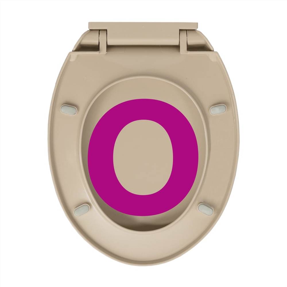Soft-Close Toilet Seat Quick Release Beige Oval