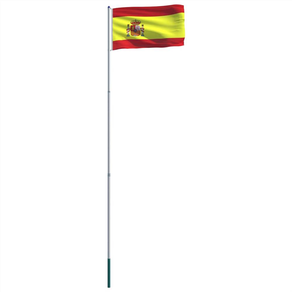 Spain Flag and Pole Aluminium 6 m