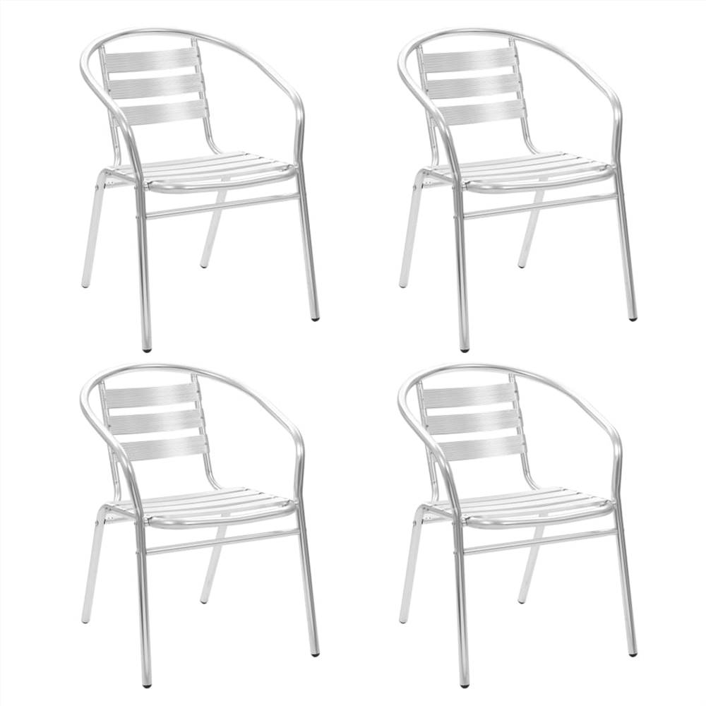 

Stackable Outdoor Chairs 4 pcs Aluminium