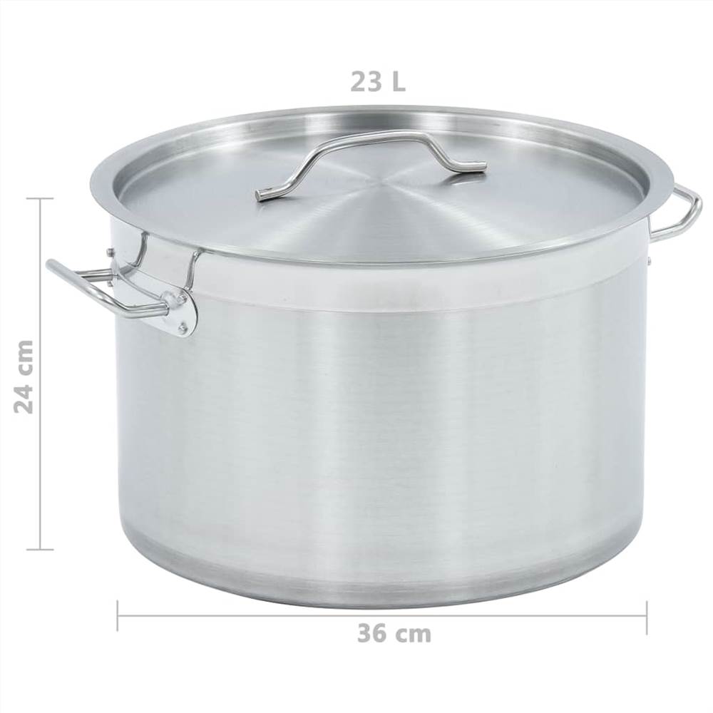 Stock Pot 23 L 35x22 cm Stainless Steel