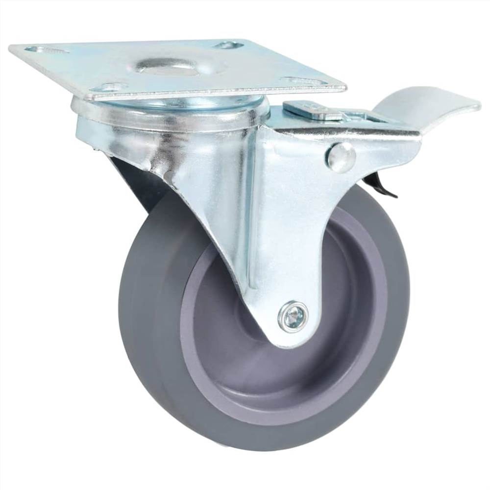 Swivel Casters with Double Brakes 4 pcs 75 mm