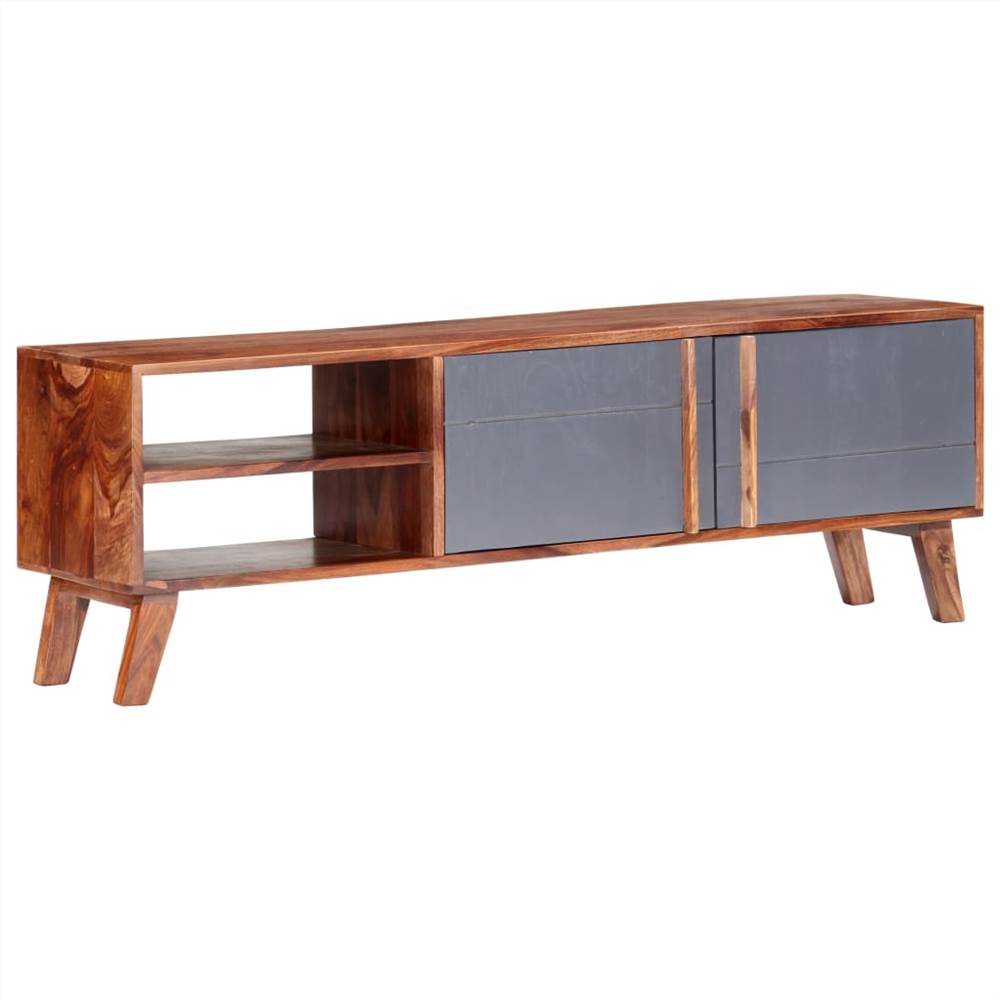 

TV Cabinet Grey 140x30x45 cm Solid Sheesham Wood