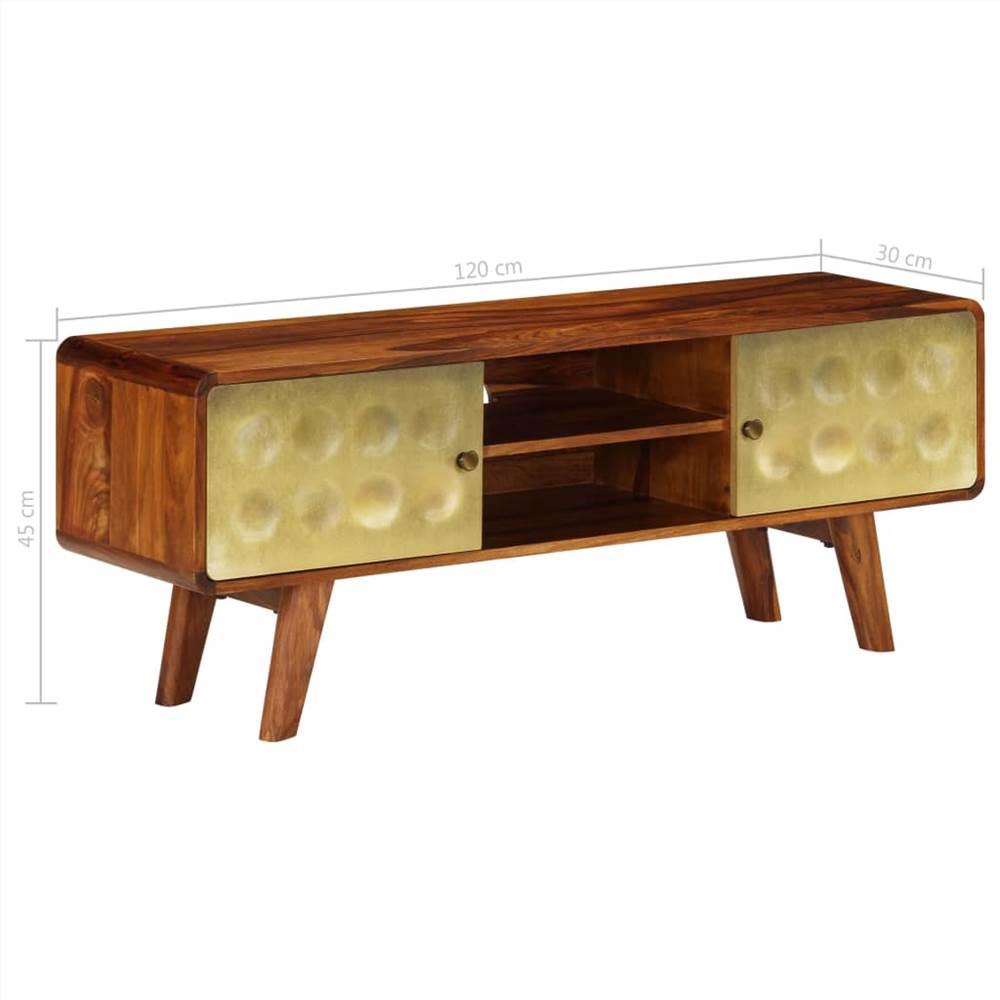 TV Cabinet Solid Sheesham Wood 120x30x45 Cm 13 TV Cabinet Solid Sheesham Wood 120x30x45 cm