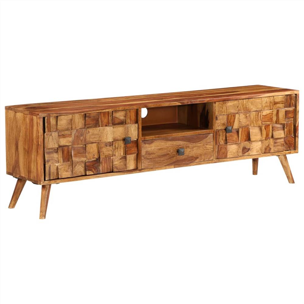 

TV Cabinet Solid Sheesham Wood with Honey Finish 140x30x40 cm