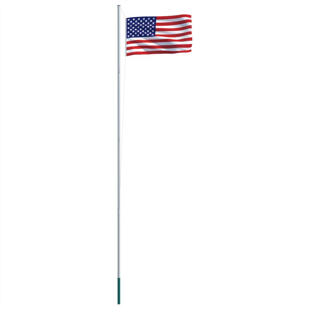 US Flag and Pole Aluminium 6,2 m