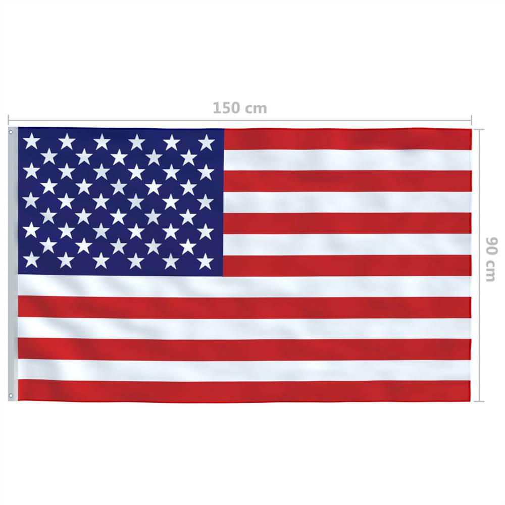 US Flag and Pole Aluminium 6,2 m