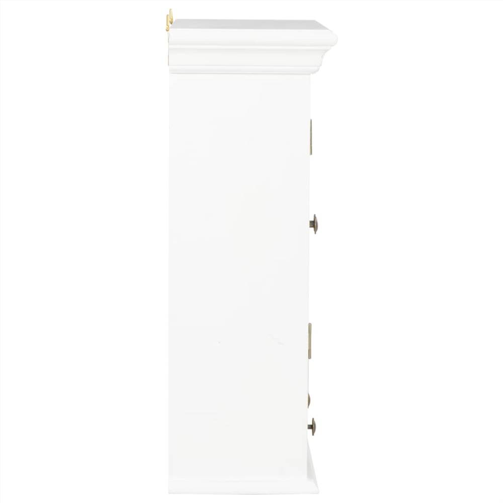 Wall White 49x22x59 cm Solid Wood