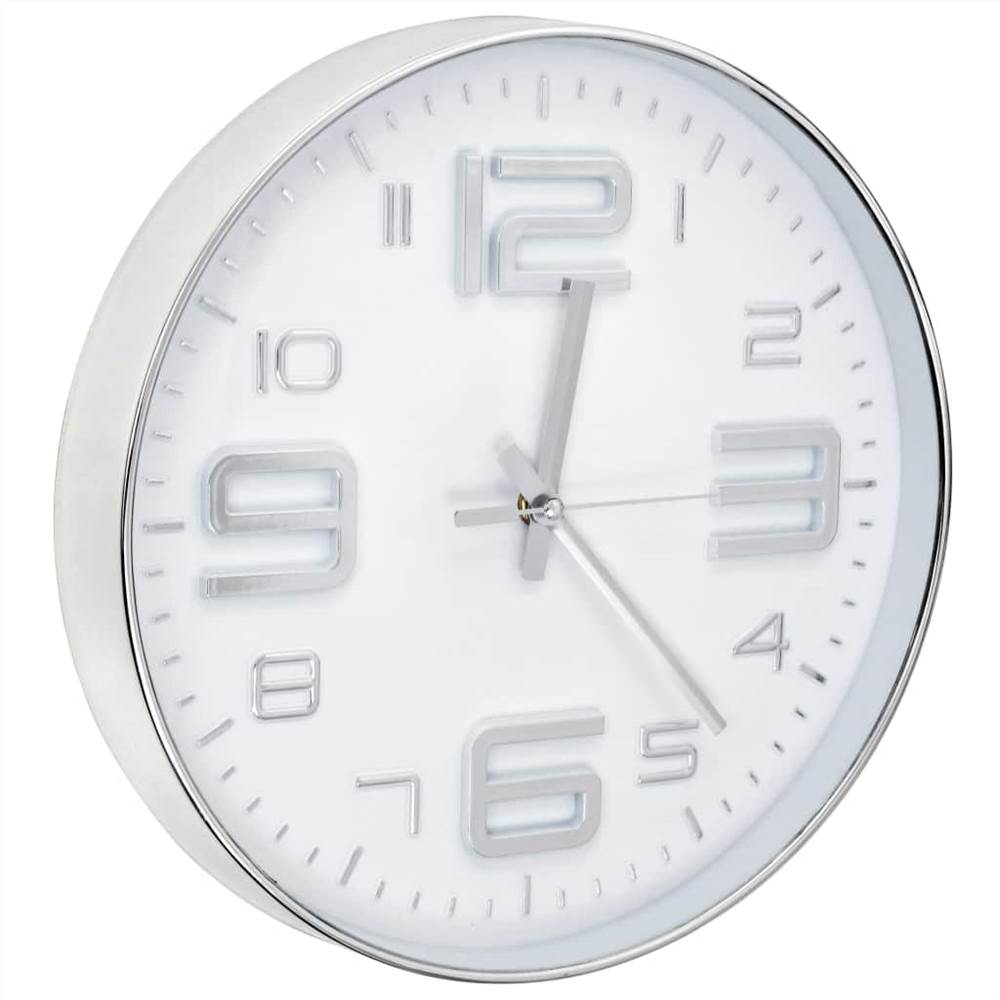 Wall Clock 30 cm Silver