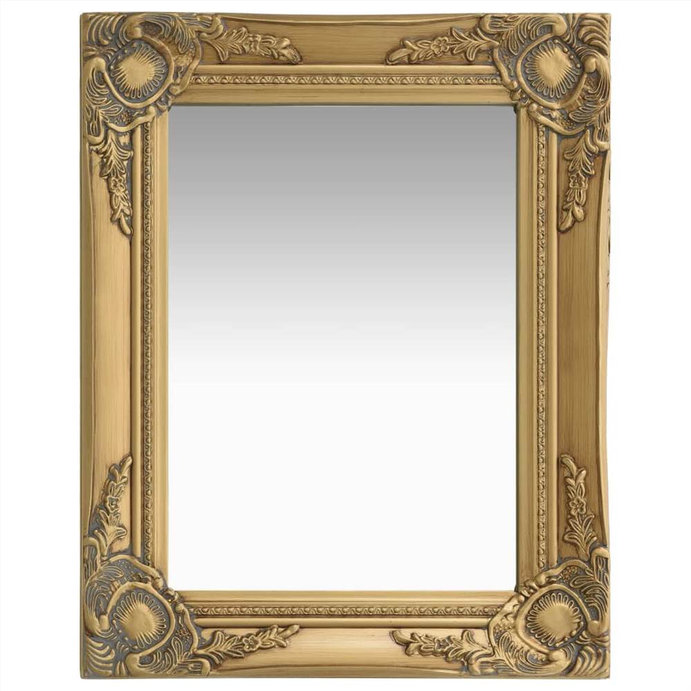 Wall Mirror 50x40 cm Gold