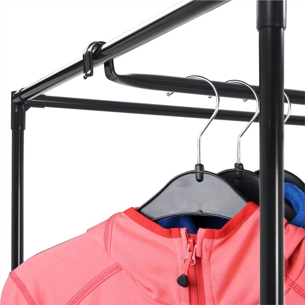 Wardrobes 2 pcs Black 75x50x160 cm