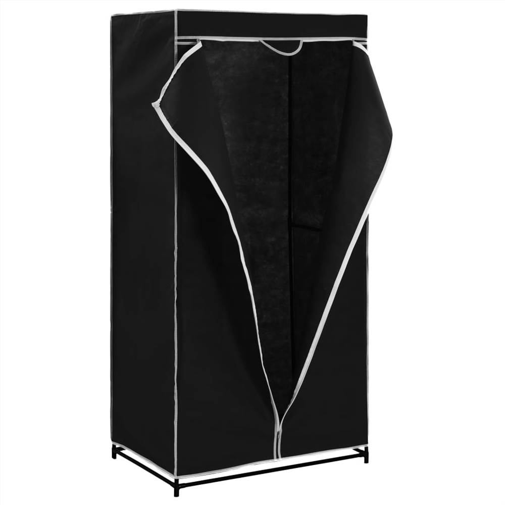 Wardrobes 2 pcs Black 75x50x160 cm