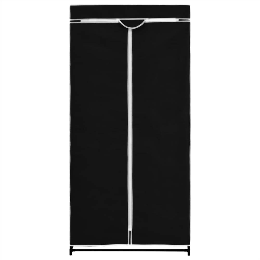 Wardrobes 2 pcs Black 75x50x160 cm